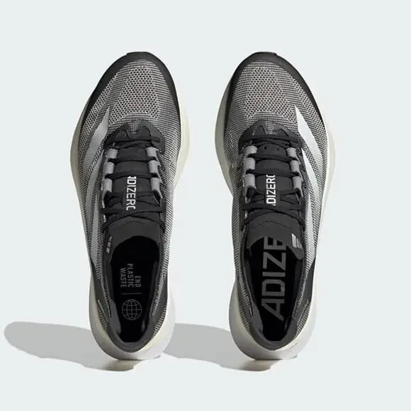 NWT adidas Men\'s Adizero Boston 12 Sneaker, Black/White/Carbon, 13 adidas Adizero Boston 12 Running Shoes - Men main image 3